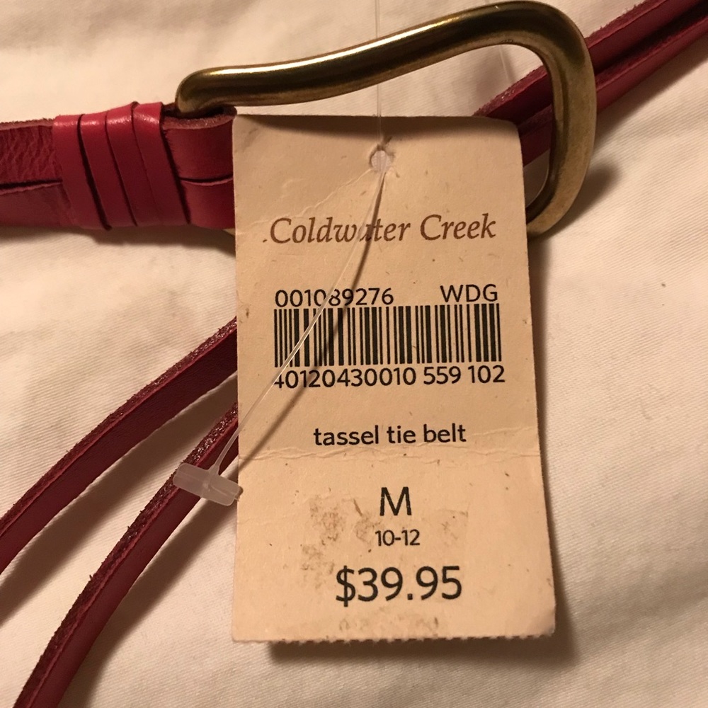 Coldwater creek pink leather belt